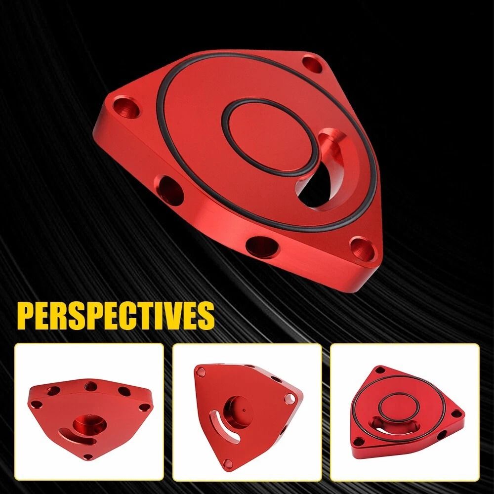 HighPerformance Turbo Blow Off Valve Spacer Red BOV Plate CNCMachined Aircraft Aluminum Coupe Bille 4