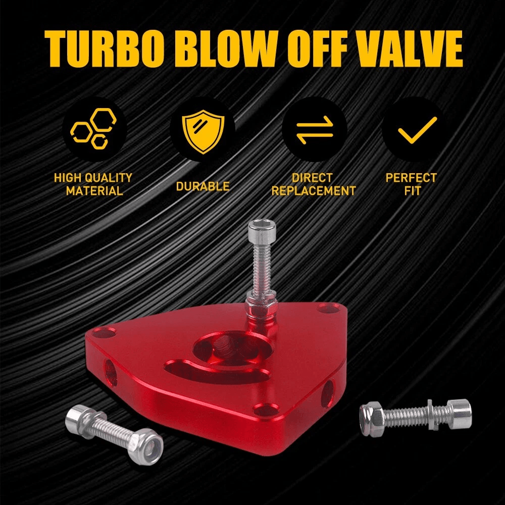 HighPerformance Turbo Blow Off Valve Spacer Red BOV Plate CNCMachined Aircraft Aluminum Coupe Bille 8