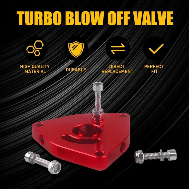 HighPerformance Turbo Blow Off Valve Spacer Red BOV Plate CNCMachined Aircraft Aluminum Coupe Bille 8