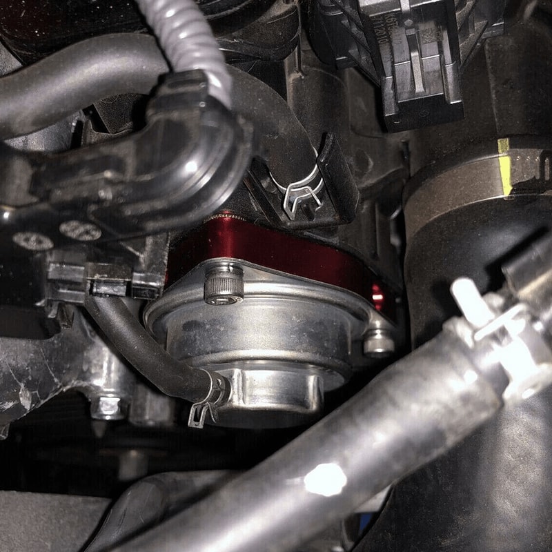 HighPerformance Turbo Blow Off Valve Spacer Red BOV Plate CNCMachined Aircraft Aluminum Coupe Bille 9