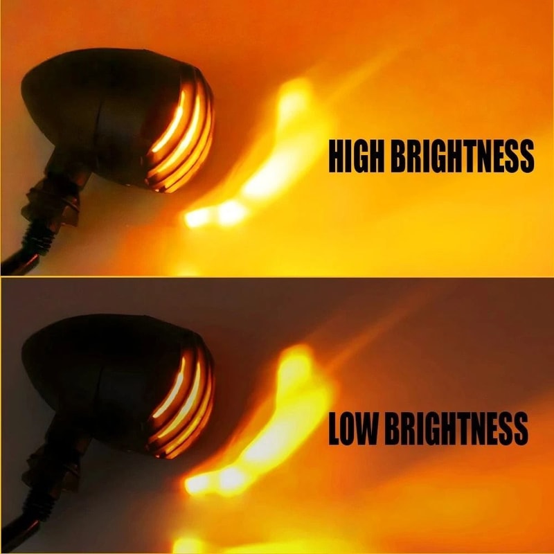 Amber Lens LED Turn Signal Indicator 3wire Motorcycle Blinker Light Motorcycle Signal Light For Bet 2