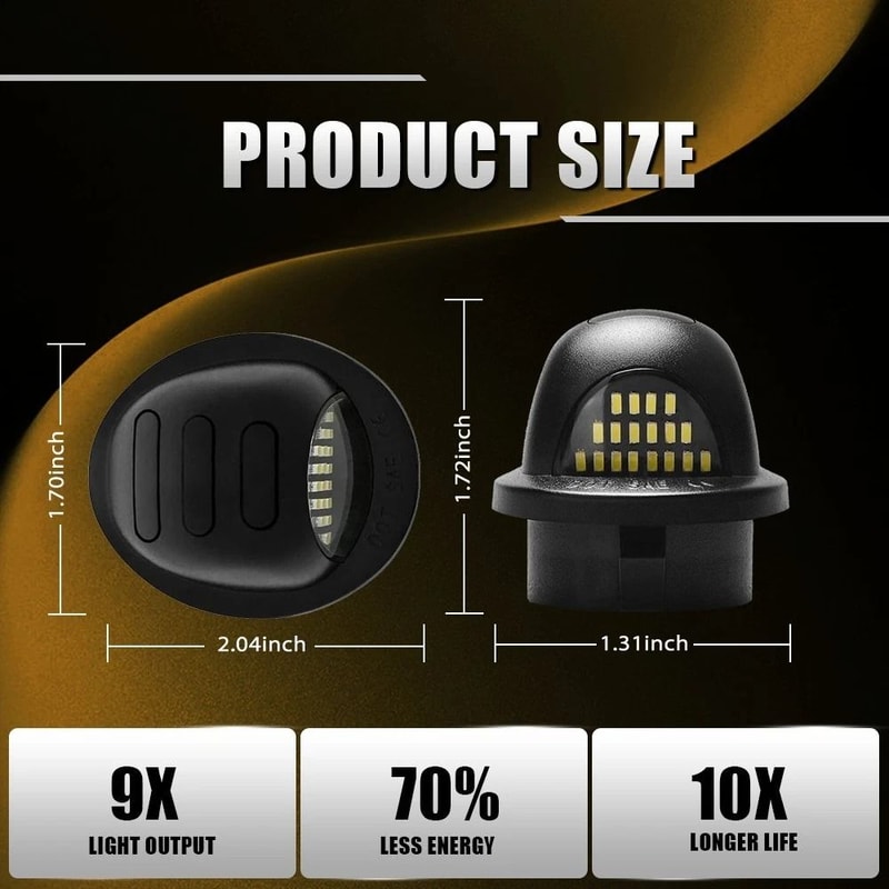 RED TUBE LED License Plate Light Wiring Harness Socket For Vehicles Bright And Reliable 2