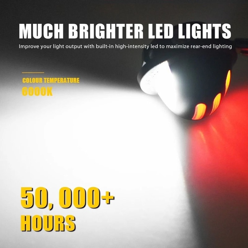 RED TUBE LED License Plate Light Wiring Harness Socket For Vehicles Bright And Reliable 3