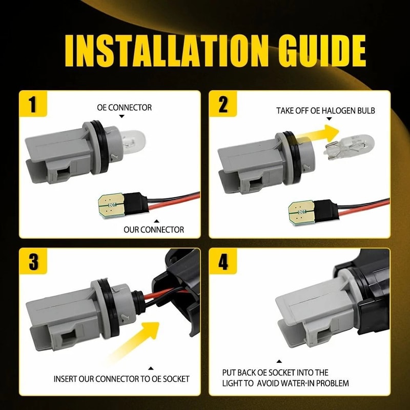 RED TUBE LED License Plate Light Wiring Harness Socket For Vehicles Bright And Reliable 8