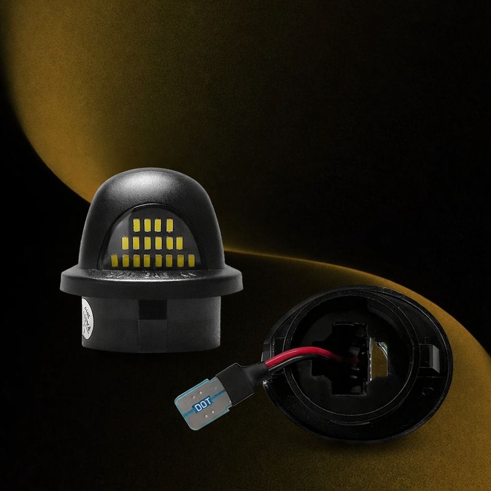 RED TUBE LED License Plate Light Wiring Harness Socket For Vehicles Bright And Reliable 0