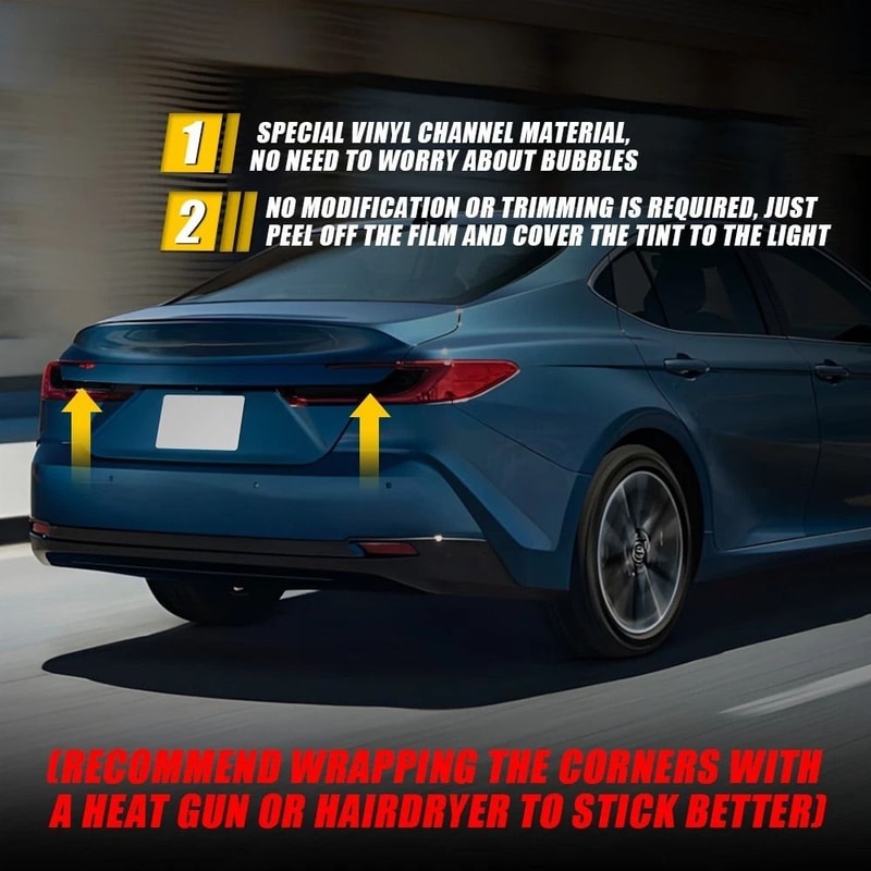 PreCut Vinyl Overlay Tail Light Blackout Tint Durable SelfAdhesive Sticker For Car Taillights Perfe 6