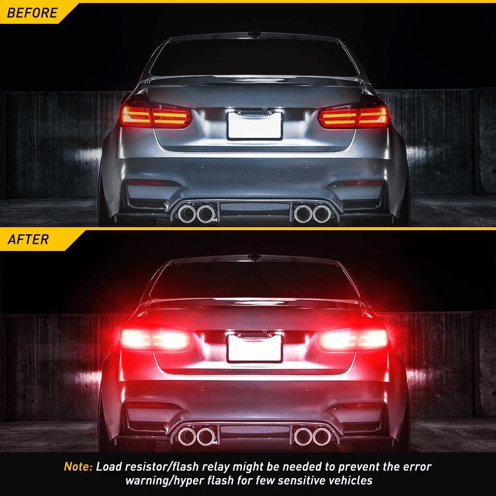 Red LED Stop Turn Signal Brake Tail Light Bulbs EnergySaving Super Bright Easy Install Direct Repla 5