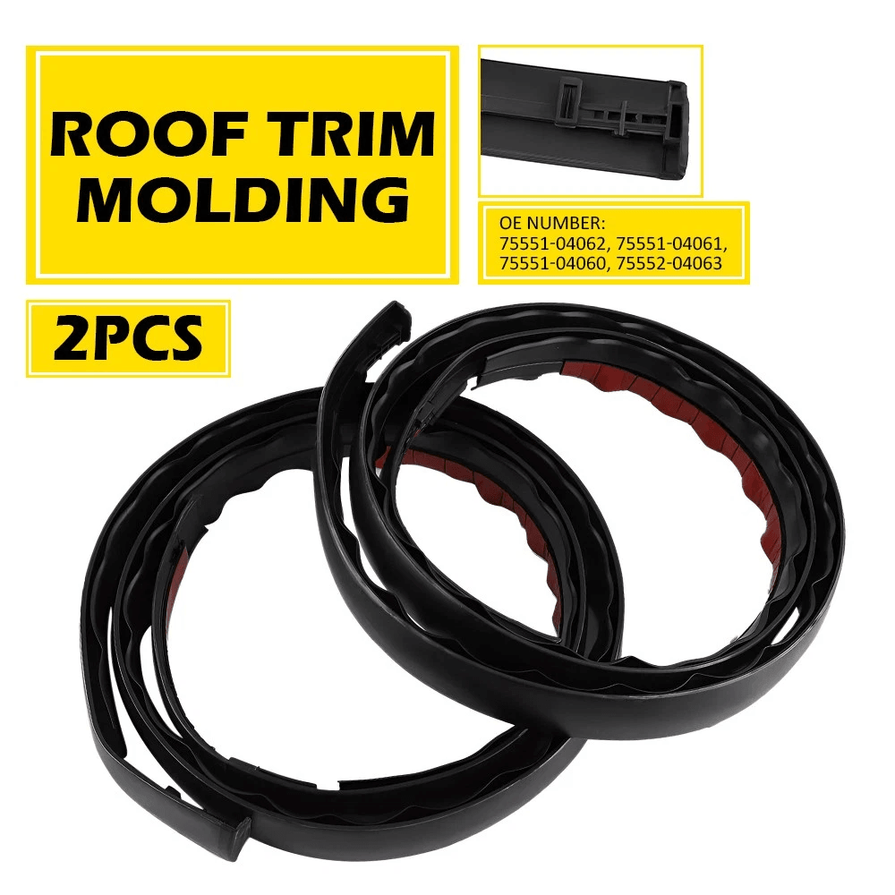 Double Cab RH LH Roof Drip Molding AntiAging Rubber Material Simple Installation Longlasting Durab 9