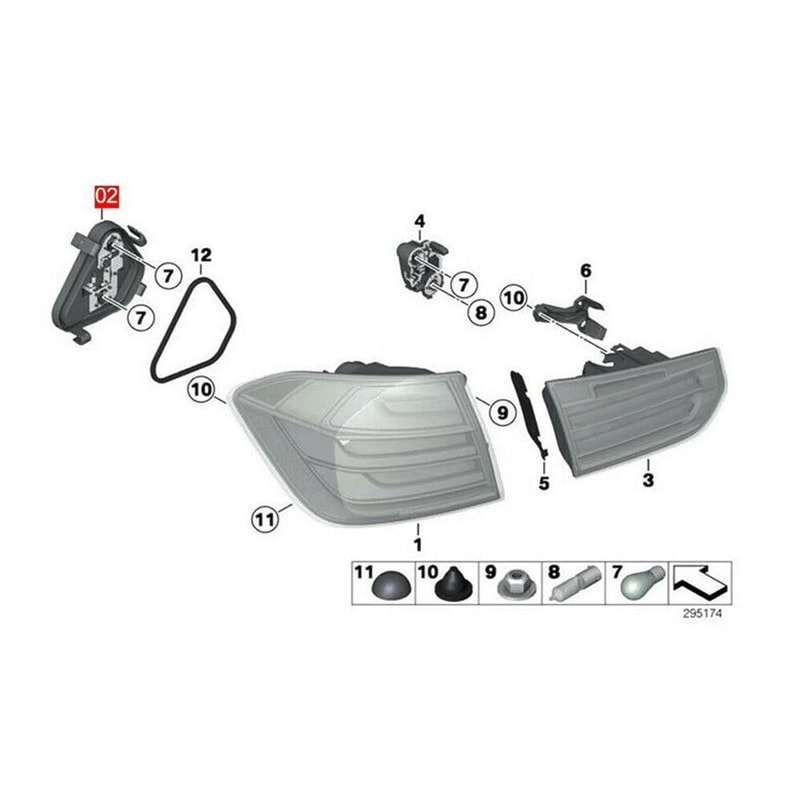 Tail Light Lamp Bulb Socket Rear Left Panel Perfect Fit With Wire Harness Stable Performance For Ve 5