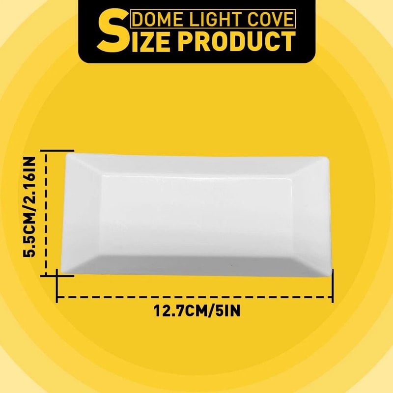 White Car Interior Dome Light Cover Lens Truck HighQuality OEM Fit 3