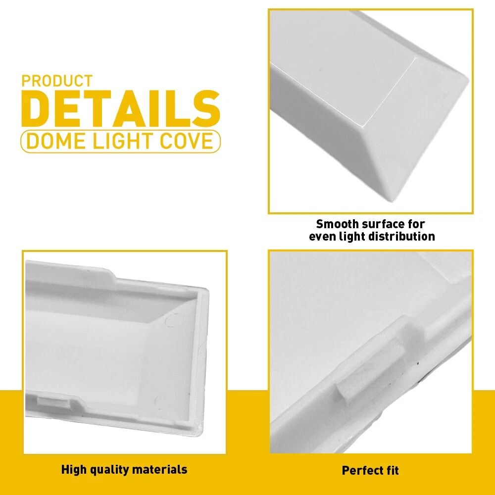 White Car Interior Dome Light Cover Lens Truck HighQuality OEM Fit 5