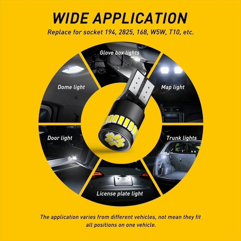 Super Bright White LED Interior Light Bulb For Cars Trucks 5