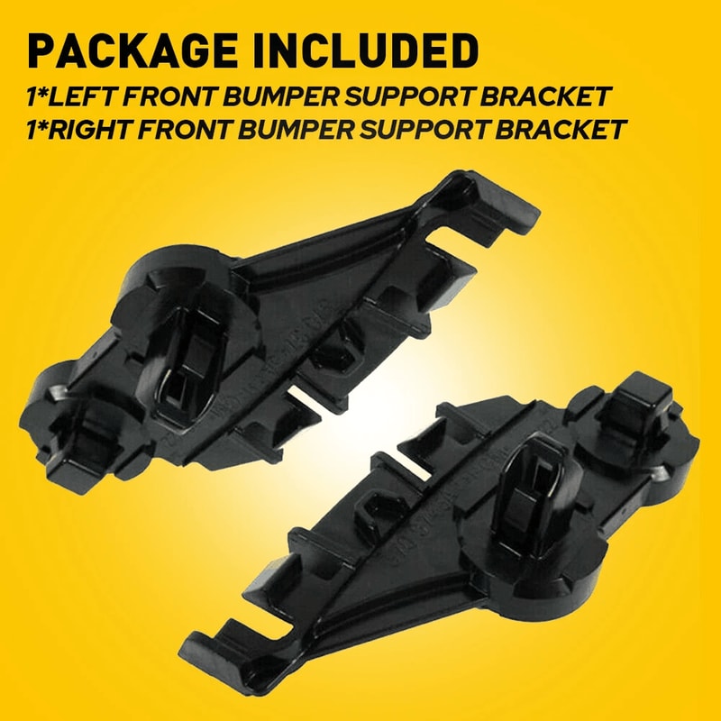 Front Lower Bumper Cover Bracket LH RH Pair HighQuality ABS Direct Replacement 5