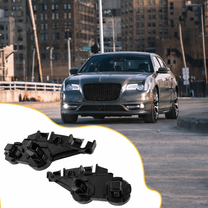 Front Lower Bumper Cover Bracket LH RH Pair HighQuality ABS Direct Replacement 0