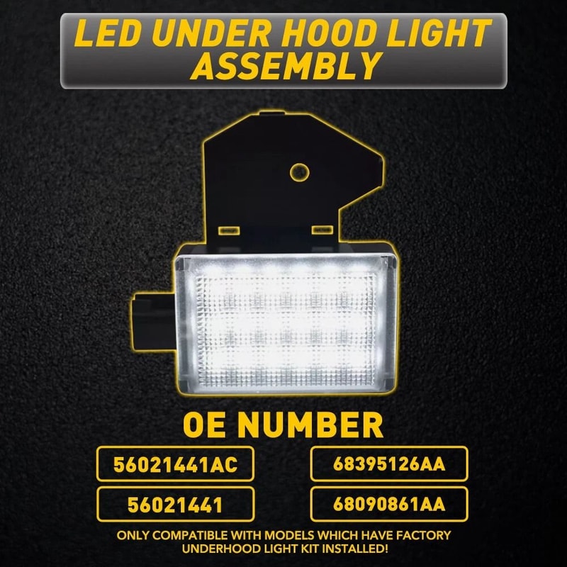 White Hood Courtesy Lamp LED Underhood Light For Car Engine Bay Lighting Upgrade 4