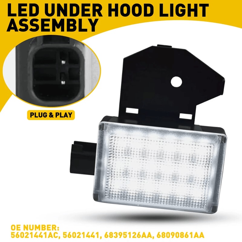 White Hood Courtesy Lamp LED Underhood Light For Car Engine Bay Lighting Upgrade 14