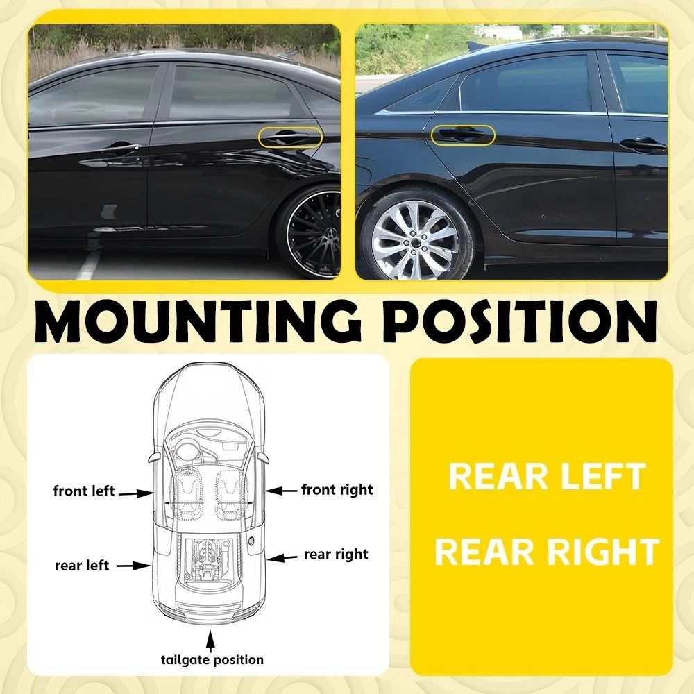 Plastic Interior Door Handle Front Rear RH Chrome Easy Installation For Vehicles 4