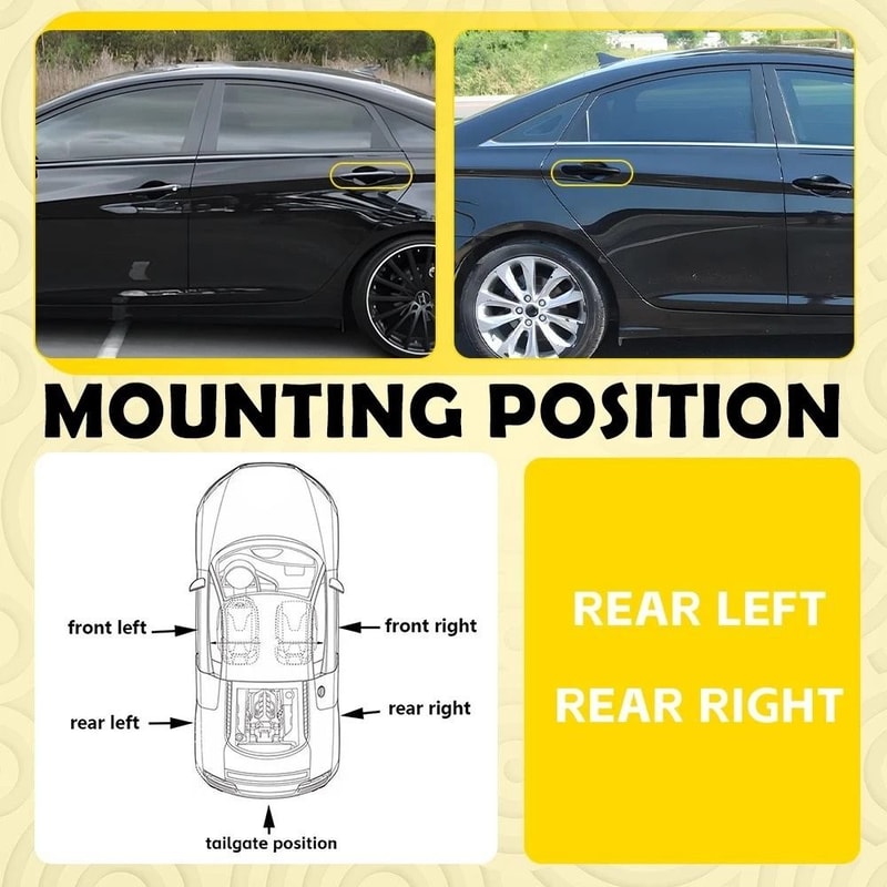 Plastic Interior Door Handle Front Rear RH Chrome Easy Installation For Vehicles 4