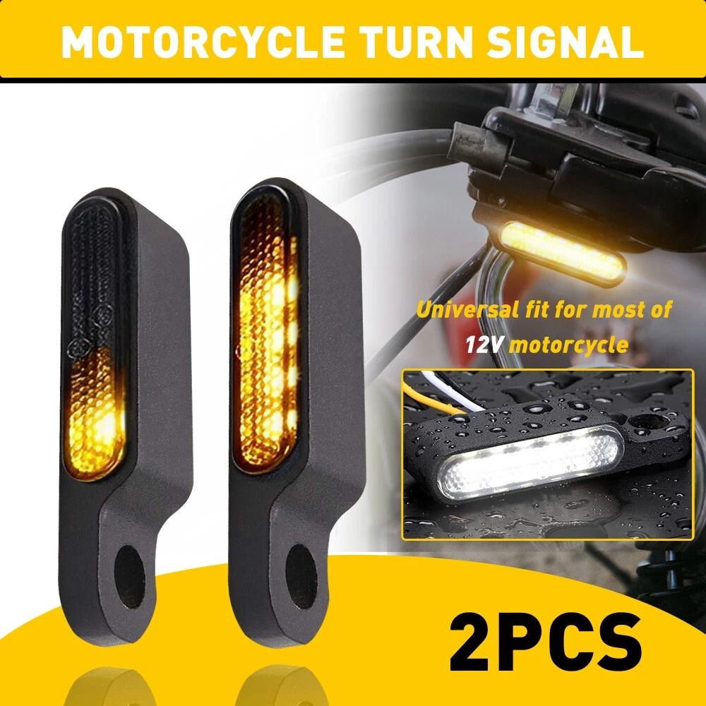 LED Turn Signals Blinker Universal Handlebar Running Light For Motorcycle High Visibility 8