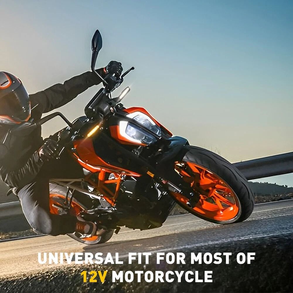 LED Turn Signals Blinker Universal Handlebar Running Light For Motorcycle High Visibility 1