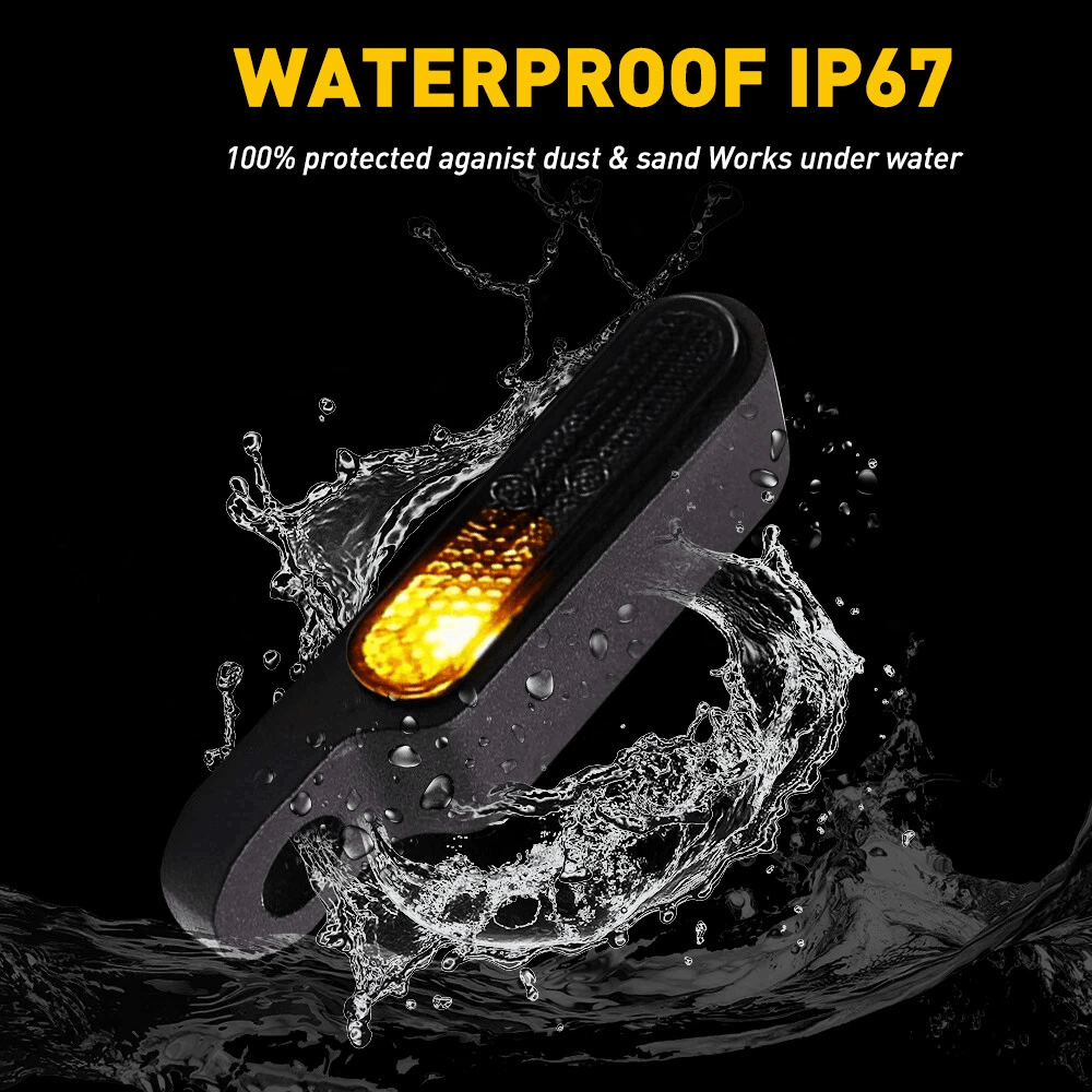 LED Turn Signals Blinker Universal Handlebar Running Light For Motorcycle High Visibility 5