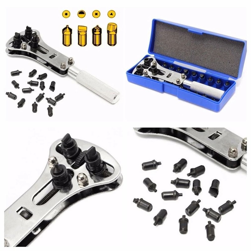 Durable Watch Case Opener Wrench Repair Tool Kit Fix Watch Band Back 1