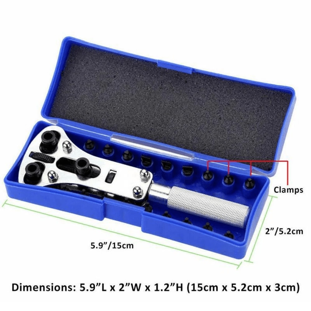 Durable Watch Case Opener Wrench Repair Tool Kit Fix Watch Band Back 2