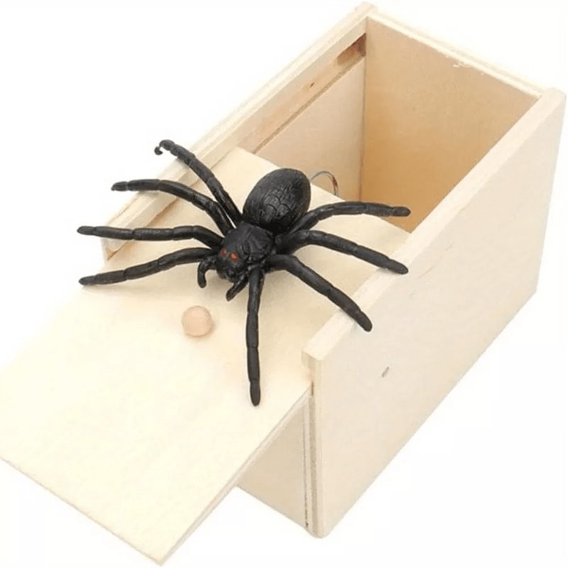 Hidden In Case Trick Wooden Prank Spider Scare Gag Toy For Ultimate Scare Fun Play Joke Gift 5