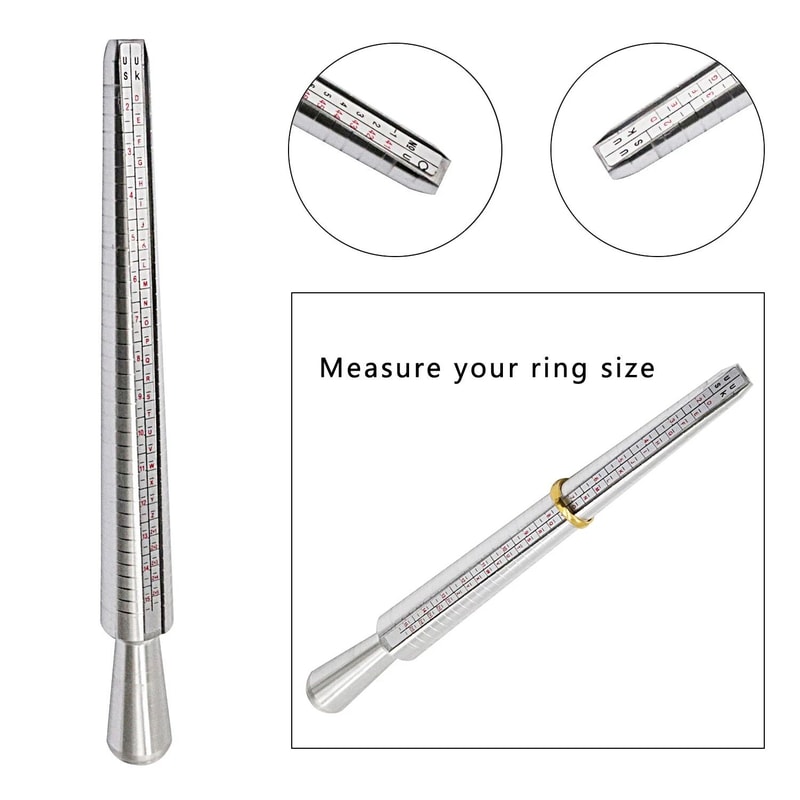 Standard Jewelry Tool Metal Ring Sizer Gauge Mandrel Finger Sizing Measure Stick For Precision Sizi 5