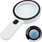 Illuminated Magnifier Jumbo Handheld Magnifying Glass W 12 Bright LED Light Ideal For Seniors Readi 3