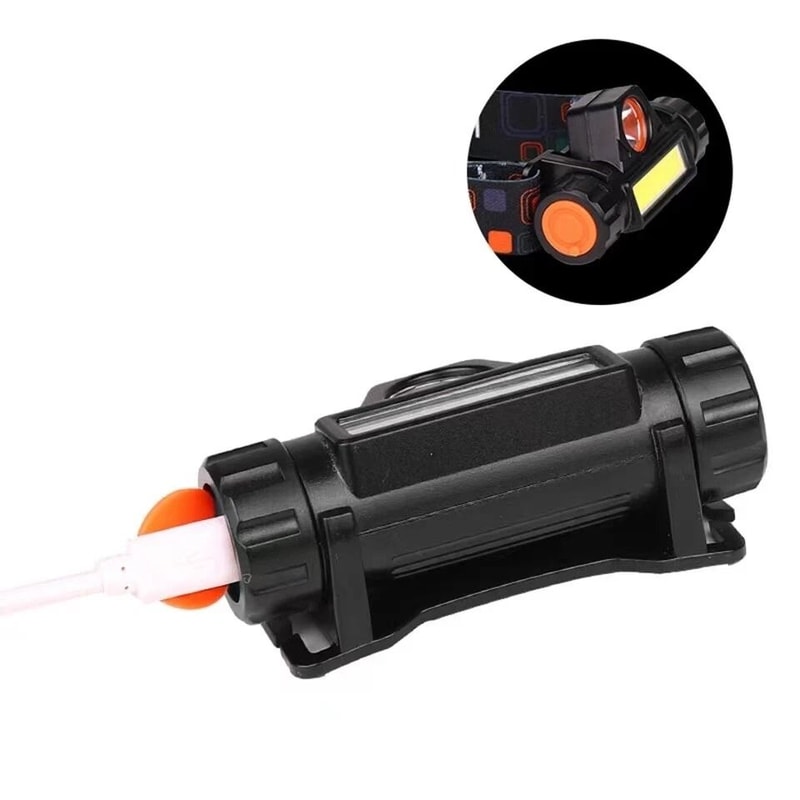 Waterproof LED Headlamp USB Rechargeable Head Light LED Headlight Flashlight For Camping Hiking And 5