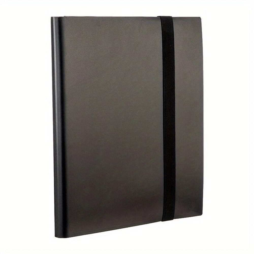 Black Card Pocket Binder With Strap Pocket Trading Cards Album Folder Durable And Stylish Card Orga 4
