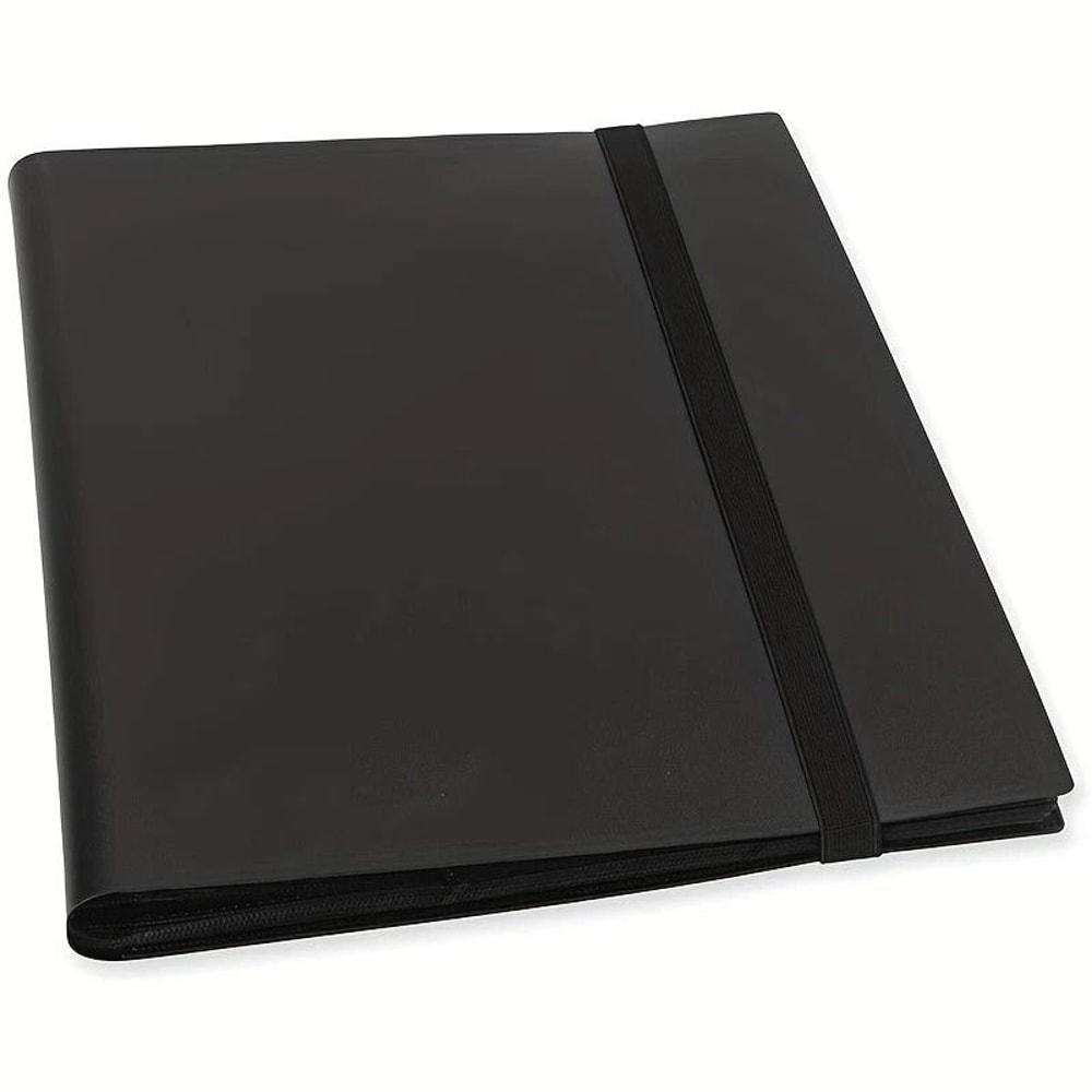 Black Card Pocket Binder With Strap Pocket Trading Cards Album Folder Durable And Stylish Card Orga 7