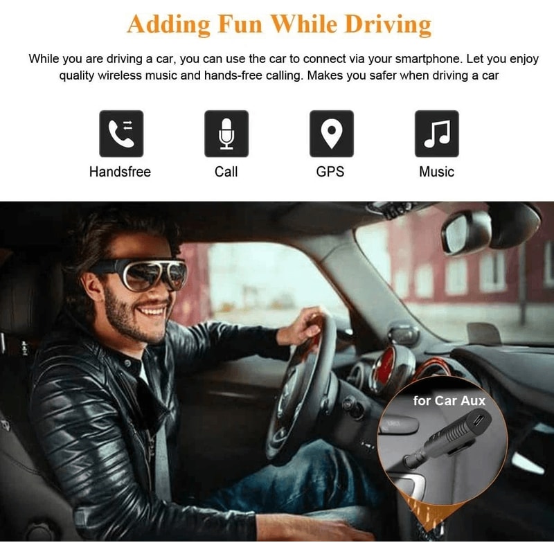 Bluetooth Receiver Wireless Audio Stereo Music HandsFree Car Adapter 9