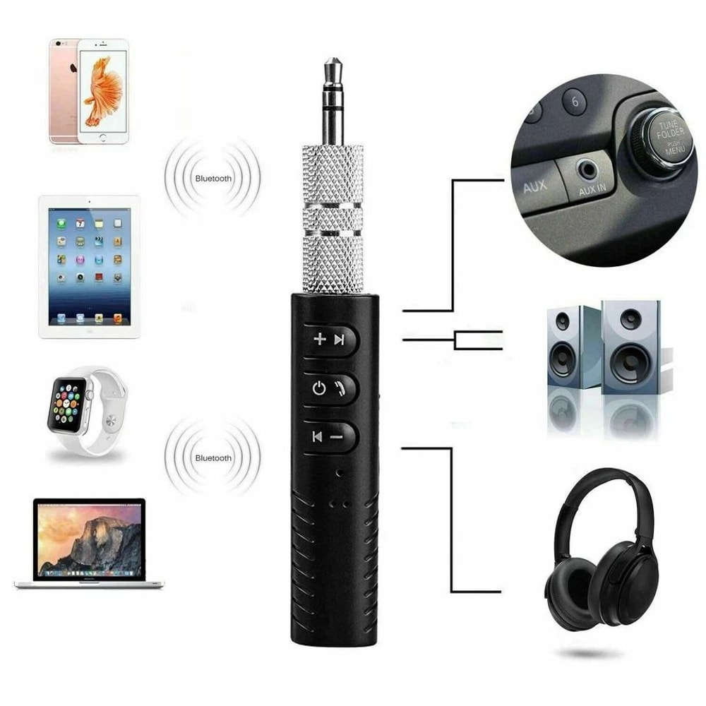 Bluetooth Receiver Wireless Audio Stereo Music HandsFree Car Adapter 12
