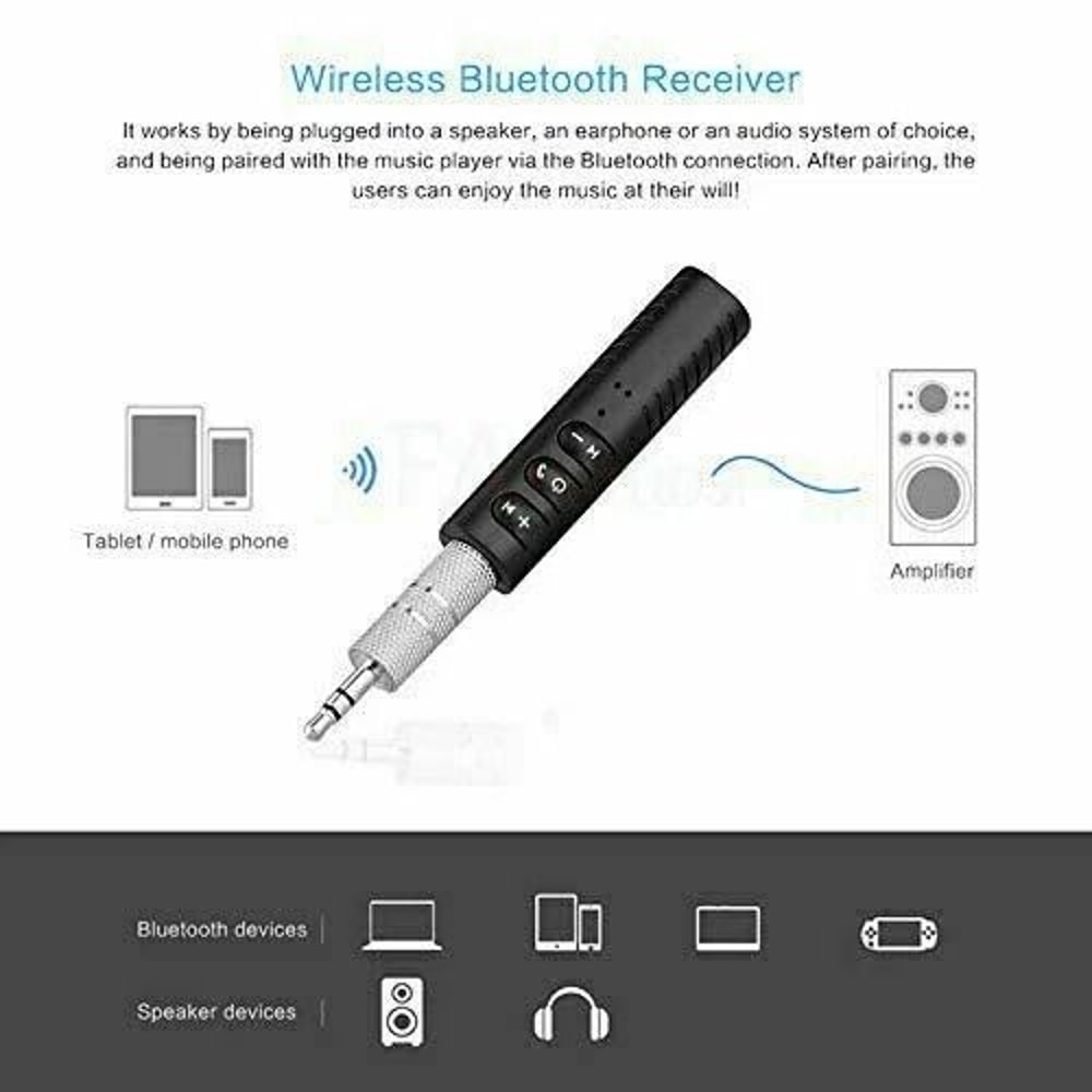 Bluetooth Receiver Wireless Audio Stereo Music HandsFree Car Adapter 2