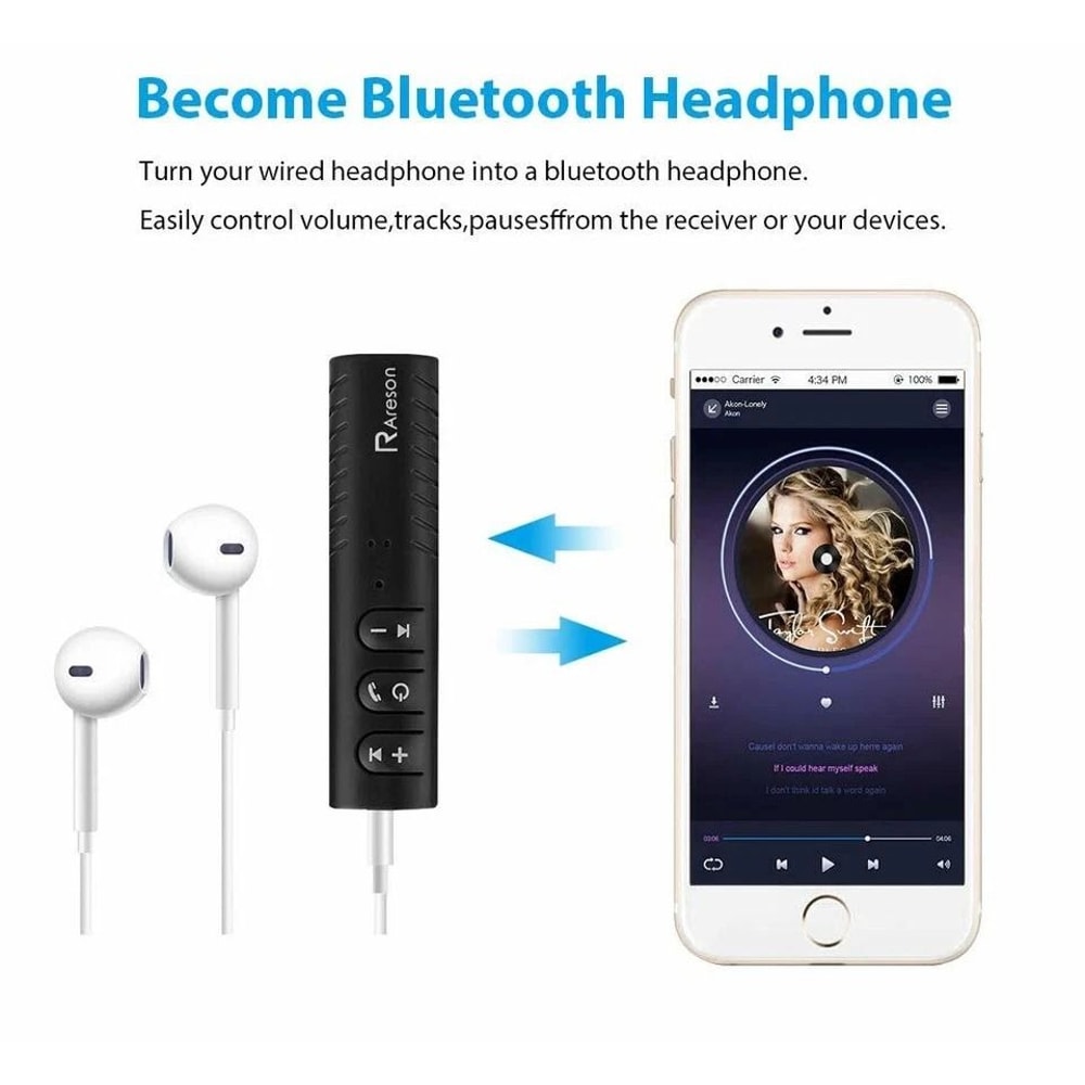 Bluetooth Receiver Wireless Audio Stereo Music HandsFree Car Adapter 5