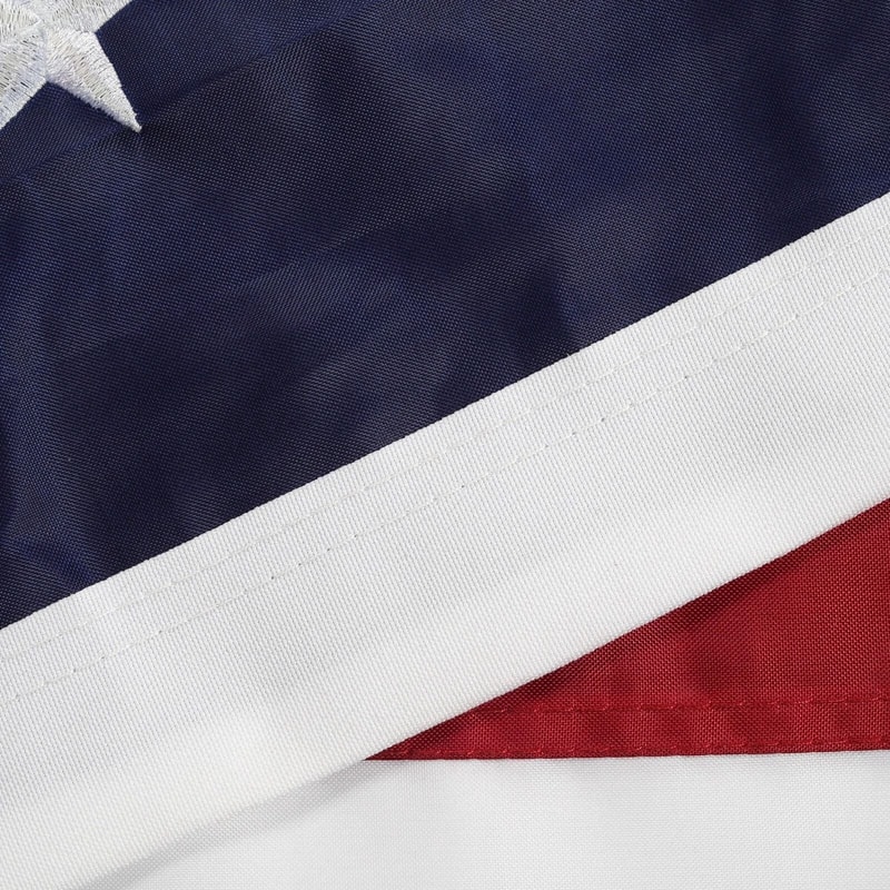 Heavy Duty Luxury US American Flag Embroidered Stars Sewn Stripes Grommets Nylon Premium Quality F 7