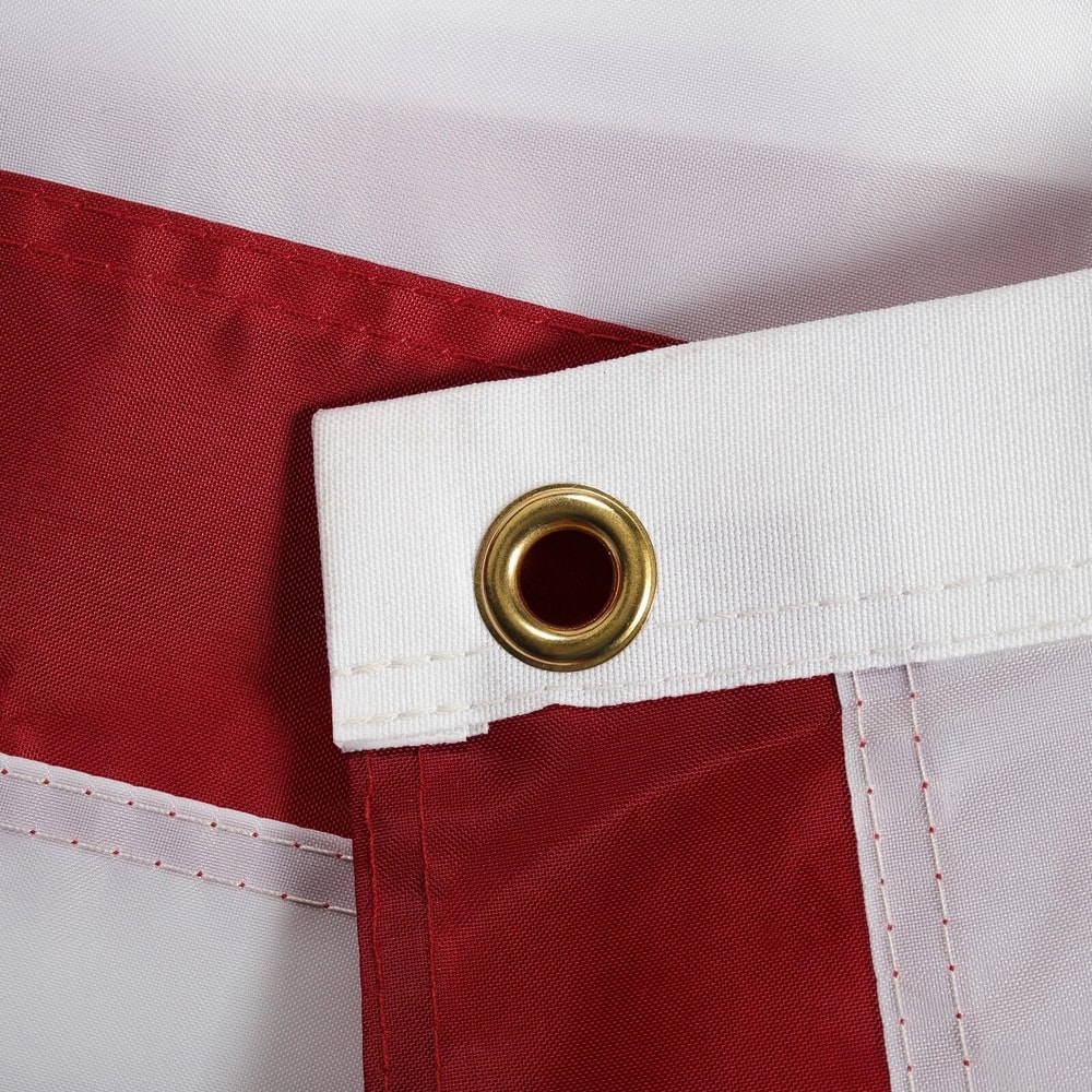 Heavy Duty Luxury US American Flag Embroidered Stars Sewn Stripes Grommets Nylon Premium Quality F 8