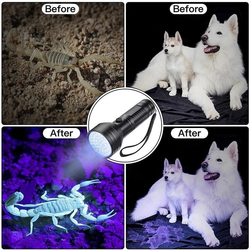 UV Ultra Violet LED Flashlight Blacklight Light 395 Nm Inspection Lamp Torch For Authenticity Leak 8