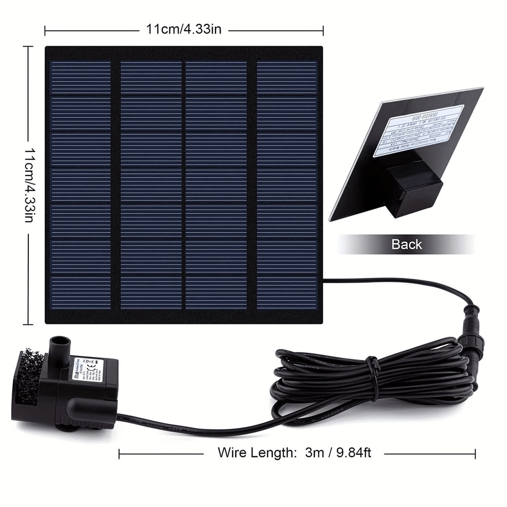 Submersible Floating Water Pump Solar Power Fountain Bird Bath Pond Garden Decor 3