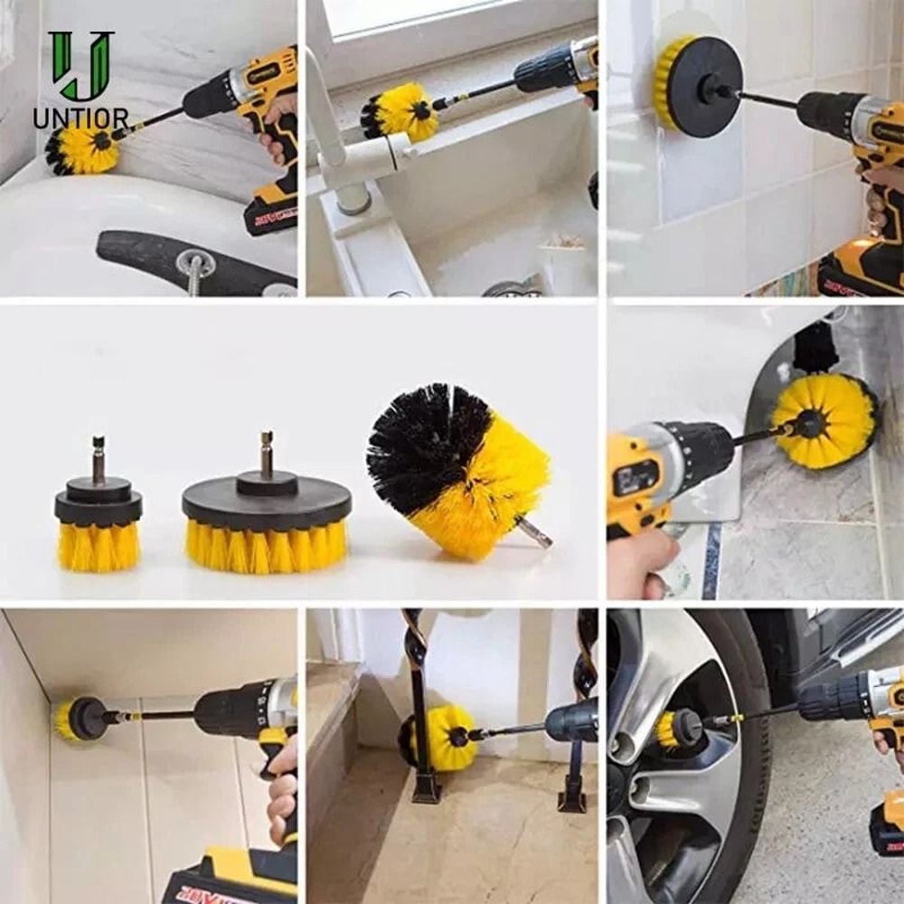 Power Scrubber Drill Attachments Drill Brush For Carpet Tile Grout Cleaning HeavyDuty Cleaning Tool 4