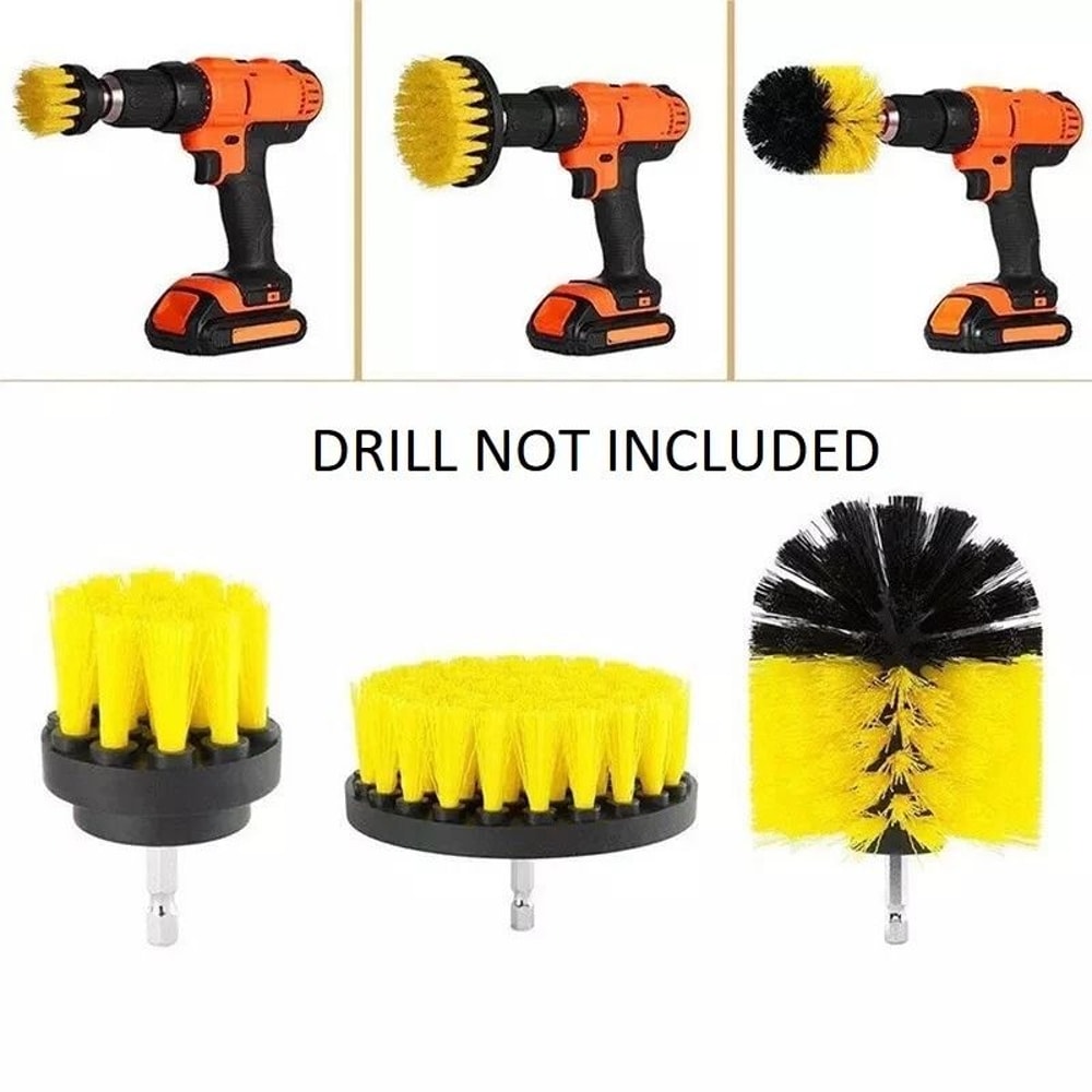Power Scrubber Drill Attachments Drill Brush For Carpet Tile Grout Cleaning HeavyDuty Cleaning Tool 9