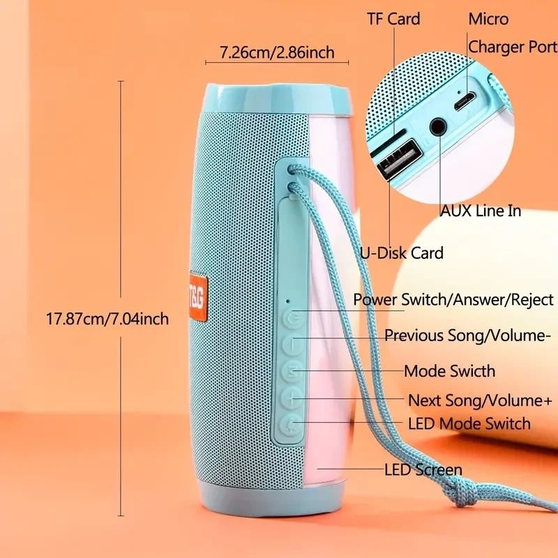 Wireless Bluetooth Speaker Waterproof Outdoor Stereo LOUD Bass USBTFFM Radio For Adventure Travel 1