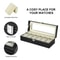 PU Leather 6 Slots Watch Box Jewelry Storage Watch Case Display Case Great Gift For Him And Her 4