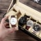 PU Leather 6 Slots Watch Box Jewelry Storage Watch Case Display Case Great Gift For Him And Her 5