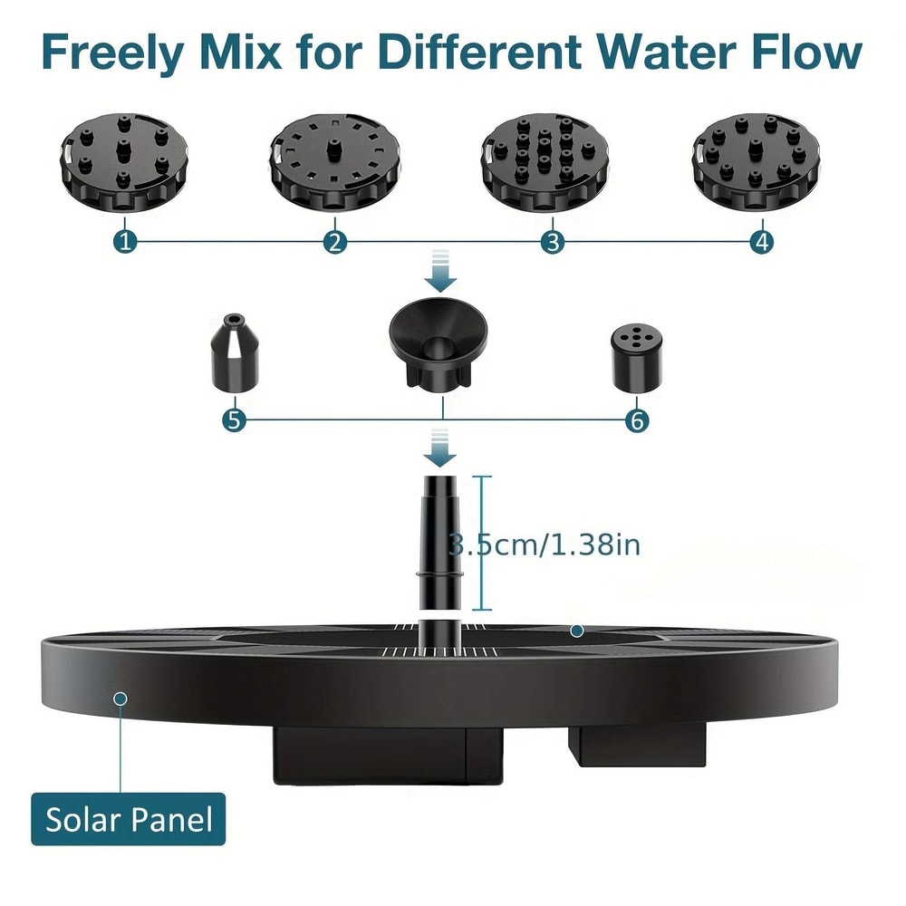 Solar Fountain With Nozzle Solar Power Bird Bath Fountain Pump Upgrade Solar Fountain 1