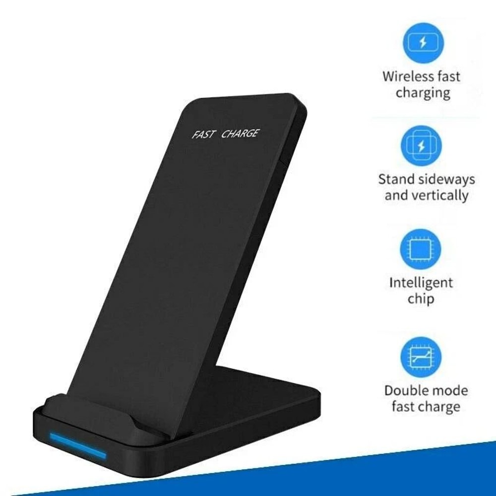 Charging Stand Dock Wireless Fast Charger For IPhone Samsung Galaxy Mobile Phones 2