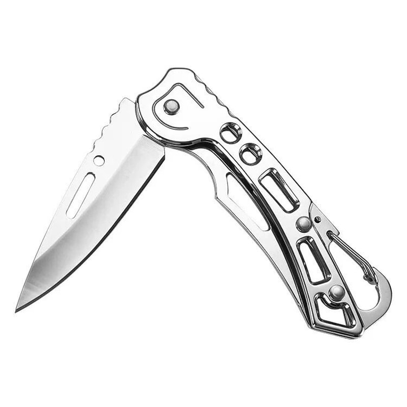 Outdoor Camping Mini EDC Pocket Survival Folding Knife Lightweight Carabiner Knife For Hiking 3
