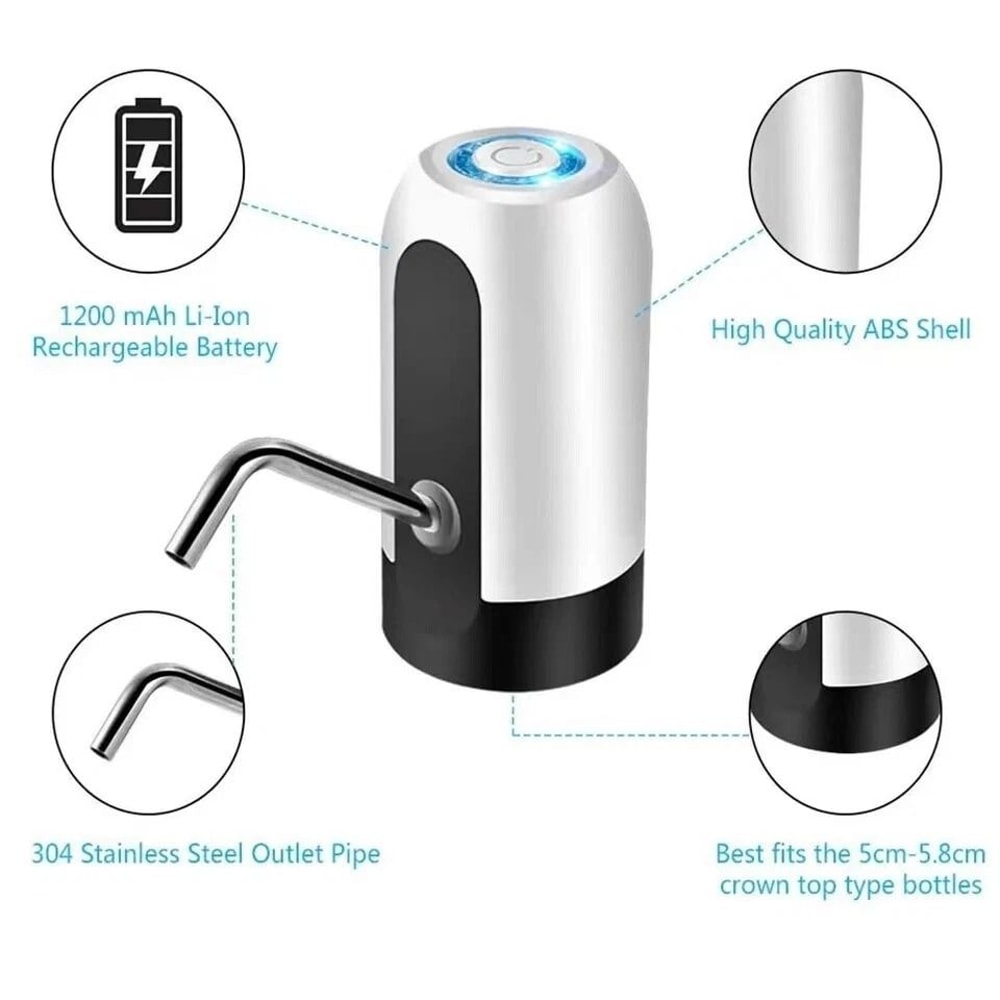 Electric Automatic Universal Water Bottle Switch Pump USB Dispenser For 5 Gallon Bottles Convenient 4
